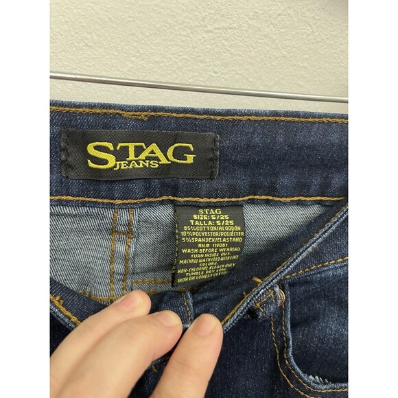 Stag Women’s Jeans Blue Denim Size 5/25 Stretch Flare Leg Mid Rise - Picture 9 of 11